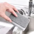 Éponge de nettoyage double face pour la cuisine, tampon à récurer et bloc mousse épais. - Gris et Blanc