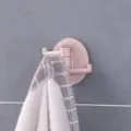 Adhesive 3-prong rotating wall hook for kitchen and bathroom, convenient storage helper. - Suggest Ordering in Multiples of 1500 Per Box / Nordic Pink (Bagged)