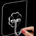 Transparent adhesive wall hook, punch-free heavy duty sticky hook for home and office organization. - 6*6cm Transparent Model
