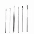 Stainless steel ear pick 6 piece set metal ear cleaning tool spiral spoon earwax removal kit - 6-Piece Set in OPP Bag