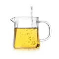 Verre transparent carafe à thé carrée résistante à la chaleur tasse gongdao avec poignée - 300ml