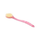 Cepillo de baño de mango largo con cerdas suaves para la limpieza diaria de la espalda. - Cepillos de baño rosa de una sola cara
