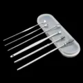 Stainless Steel Ear Pick Set 6 Pieces Ear Cleaner Tool with Storage Box Portable - 6-Piece Boxed Set