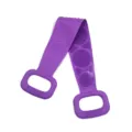 Purple silicone back scrubber bath strap with dual-sided massage points and handles - High Quality Style / Purple