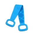 Blue silicone body back scrubber with massage nodes and convenient handles for daily shower. - High Quality Style / Blue