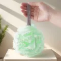 Groene tweekleurige badspons met handige ophangriem, grote netloofah voor de dagelijkse douche. - Parel Groen