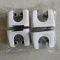 Wall-mounted mop holder broom clip white 4-pack punch-free bathroom storage organizer - Pack of 4 / White