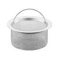 Stainless steel kitchen sink strainer basket with convenient handle for waste filtering. - Sink Strainers - 7.5cm