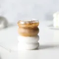 Hittebestendige bellen glas koffiekop, schattig spiraal rimpel ontwerp voor melkthee. - 401-500ml / Transparant