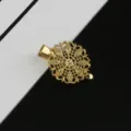 Gold filigree hair clip vintage brass duckbill hair accessory hollow out flower hairpin. - Peacock Feather Alligator Clip / Gold