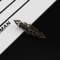 Vintage bronze brass hair clip retro duckbill clip DIY handmade hair accessory for women. - Long Strip Duckbill Clip / Bronze