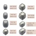 Silicone chair leg protectors size chart, furniture feet covers anti-slip floor pads. - Extra Small Round / Clear