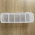 Scatola di immagazzinaggio trasparente da scrivania, organizer in plastica a scomparti. - 28.5x8.8x7cm / Trasparente