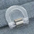 Pants cuff clip adjustable denim hem shortener sew-free invisible fastener tool accessory. - Clear
