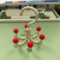 Rotatable 6-claw hook multi-functional storage rack for hanging bags, hats, and clothes easily. - Six-Claw Hook / Red