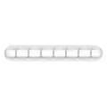 Organisateur de câble en silicone blanc, support de fil autocollant pour bureau. - 7 Fentes / Blanc