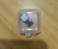 Portable mini clear plastic storage box with small phone accessories, compact and convenient. - 2 Pieces with Gift Box / White