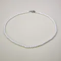 Collier de perles blanches classique pour femmes, élégant bijou de chaîne de clavicule. - N2492 Collier de Perles Artificielles / Blanc