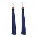 Lunghi orecchini con nappe blu da donna moda tendenza orecchini pendenti gioielli all'ingrosso - Blu Reale (E1808)