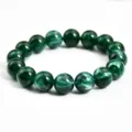 Bracciale di perle in finta giada verde da 12 mm con corda elastica per donne moda - Sfera da 12mm / verde retrò