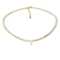 Collana Lettera T Perline Pendente Conchiglia Girocollo Oro Estate Gioiello Donna - Stile T