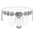 Exotic retro coin metal tassel waist chain multi-layer belly dance belt body jewelry for women - Multi-layer Coin Tassel Waist Chain / 115cm / Vintage Silver (KY021)