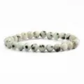 Naturstein Perlenarmband Vintage Gruen 6mm Einerkreis Perlen Hand Schmuck fuer Damen Stil - Kiwi-Stein (B1761) / 6mm