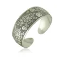 Bracciale manchette largo in argento tibetano retrò con motivo tartaruga in rilievo boho - Stile K Tartaruga