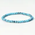 Bohemian turquoise beaded bracelet elastic natural stone bracelet for women fashion jewelry - Blue Turquoise