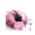 Roze mini fascinator hoed haarspeld met stijlvolle zwarte veren net en bloem voor vrouwen - Roze