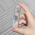 Draagbare navulbare parfumverstuiver met strass steentjes, glinsterende reis cosmetische fles. - 5ml / Wit