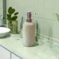 Rhinestone pump dispenser bottle for liquid soap, elegant sparkly lotion bottle for bathroom. - Lemon Yellow