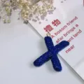Dunkelblauer Strass Buchstabe X Anhänger Schlüsselanhänger für Taschen und Autoschlüssel. - Buchstabe X