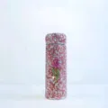 Tragbarer mit Strass isolierter Taschenbecher 150ml edelstahl Thermoskanne mit Tulpenmuster. - 150ml / Rosa