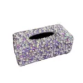 Glitzernde Strass Auto-Taschentuchbox für Armlehne und luxuriöse Innendekoration in lila. - Lila