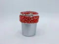 Glitzernde Strass Auto Aschenbecher Kristall Diamant Fahrzeug Müllbecher LED Licht Zubehör - Rot