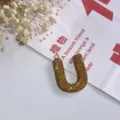 Goldener Strass Buchstabe U Schlüsselanhänger Handtasche Charme Auto Schlüssel Zubehör glänzend - Buchstabe U