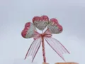 Strassherz Auto Armaturenbrett Ornament mit rosa Schleife, niedliche Desktop Dekor. - Rosa-weiße Farbverlauf-Geständnisballons