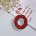 Roter Strass runder Schlüsselanhänger glänzender Taschenschmuck stilvolles Geschenk Accessoire - Buchstabe O