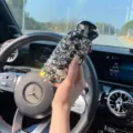 Rhinestone insulated water bottle car detail, luxury stainless steel bling thermos cup display. - 201-300ml / Black
