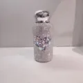 Glänzende Strass Thermosflasche 260ml edle Kristall isolierte Wasserflasche mit Herz Design - Lila