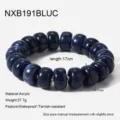 Bracciale di perle in acrilico blu scuro stile chunky gioielli di modo per le donne - Blu Scuro (NXB191BLUC)