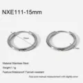 Stainless steel hoop earrings with 15mm diameter, waterproof and tarnish-resistant design. - 15mm Size