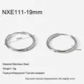 Stainless steel hoop earrings for women, high polished tarnish resistant minimalist chunky small hoop earrings - 19mm Pack