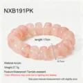 Bracciale con perline acriliche rosa stile vacanza gioielli di modo per donne 17cm - Bracciale / Rosa (NXB191PK)