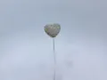 Sparkling rhinestone heart car balloon ornament, cute crystal auto interior decor item. - Pure White Hearts