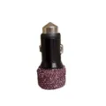 Glitzernde Strass Auto Ladeadapter glänzender Kristall USB Kfz Steckdose Zubehör. - Lila