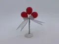 Detailansicht glitzernde rote Luftballon Dekoration, edles Auto- und Tisch-Ornament. - Rote Geständnis-Luftballons
