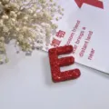 Roter Strass Buchstabe E Anhänger glänzender Schlüsselanhänger stylische Tasche Geschenk Detail - Buchstabe E