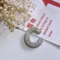 Glitzernde Strass Buchstabe C Schlüsselanhänger glänzende Taschen Anhänger Accessoires - Buchstabe C